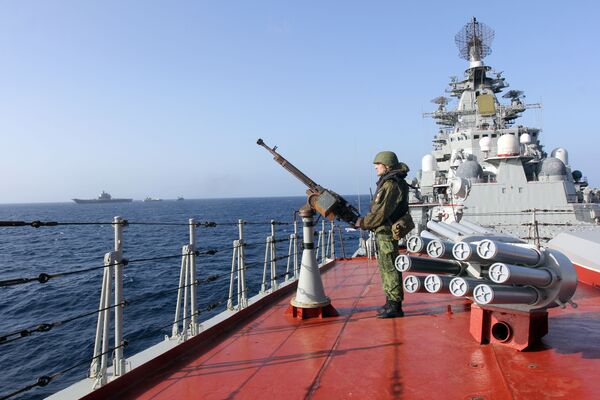 Campaña marítima de los buques de  la Flota del Norte de Rusia - Sputnik Mundo
