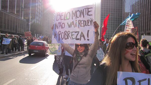 Protestas contra Belo Monte en Brasil (archivo) - Sputnik Mundo