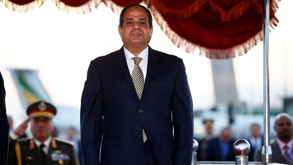 Egypt's President Abdel Fattah al-Sisi is received on his arrival at the Bole International Airport ahead of the 28th Ordinary Session of the Assembly of the Heads of State and the Government of the African Union in Ethiopia's capital Addis Ababa, January 29, 2017 - Sputnik Mundo