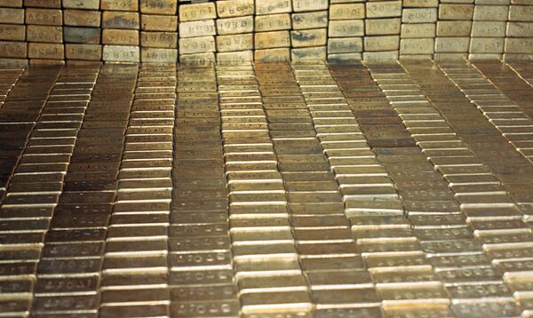Barras de oro almacenadas en Fort Knox (1974) Barras de oro almacenadas en Fort Knox (1974) - Sputnik Mundo