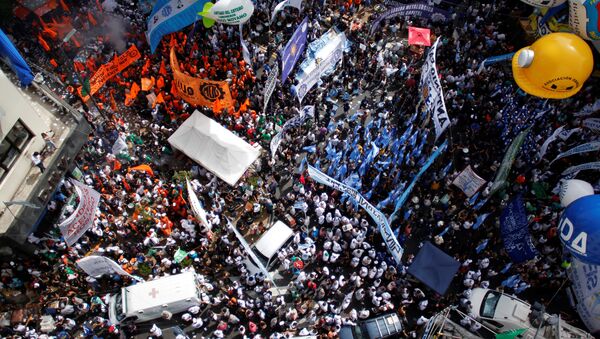 Marcha de la Confederación General del Trabajo (CGT) en Buenos Aires (archivo) - Sputnik Mundo