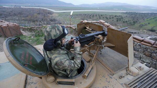 Militar turco en la frontera con Siria (archivo) - Sputnik Mundo