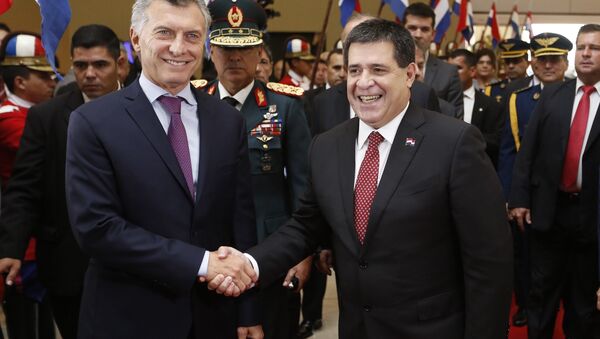Mauricio Macri, presidente de Argentina, y Horacio Cartes, presidente Paraguay - Sputnik Mundo