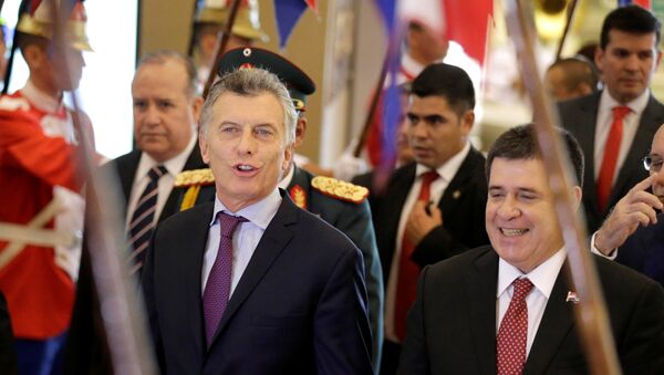 Mauricio Macri, presidente de Argentina, y Horacio Cartes, presidente Paraguay - Sputnik Mundo