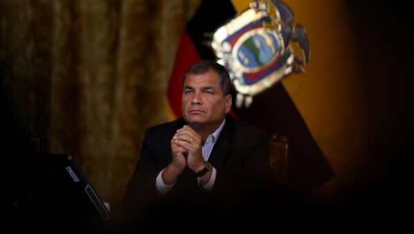 Ecuador's President Rafael Correa gives a a news conference in Quito, Ecuador, February 22, 2017 - Sputnik Mundo