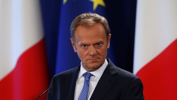 President of the European Council Donald Tusk takes part in a joint news conference about Brexit with Malta's Prime Minister Joseph Muscat in Valletta, Malta, March 31, 2017 - Sputnik Mundo