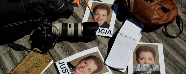 Protesta en México tras el asesinato de la periodista Miroslava Breach (archivo) Protesta en México tras el asesinato de la periodista Miroslava Breach (archivo) - Sputnik Mundo