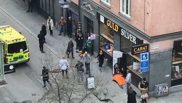Lugar del atropello en Estocolmo - Sputnik Mundo