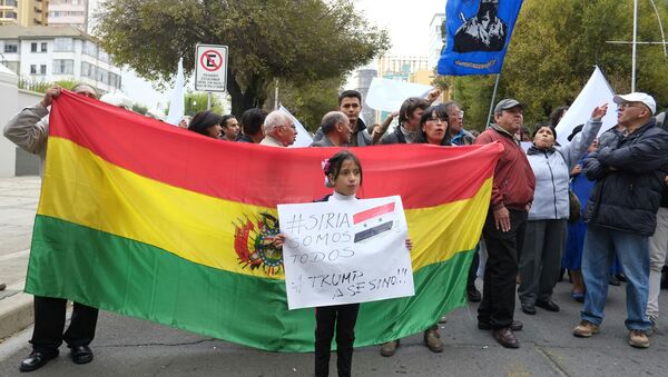 La manifestación en La Paz contra la guerra en Siria - Sputnik Mundo
