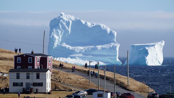 Los residentes ven el primer iceberg de la temporada mientras pasa por la Costa Sur de Newfoundland - Sputnik Mundo