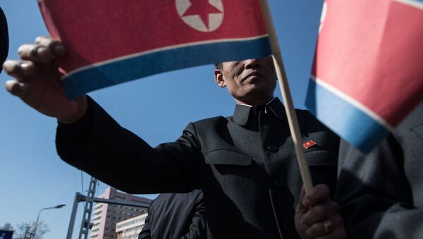 Bandera de Corea del Norte (imagen referencial) - Sputnik Mundo