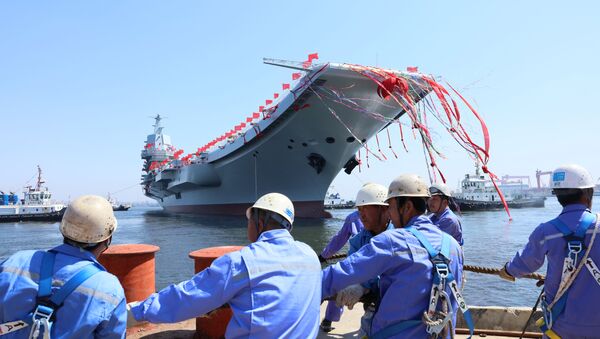 La botadura del segundo portaviones chino, Shandong - Sputnik Mundo