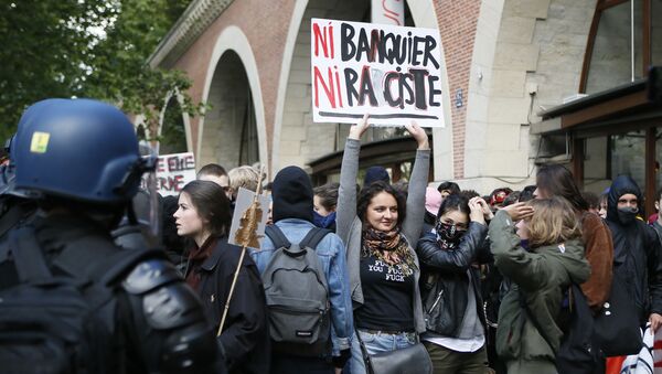 Protestas estudiantiles en París - Sputnik Mundo