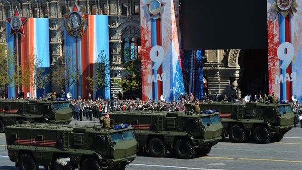 Los tanques Taifun-K durante el desfile del 9 de mayo en Moscú (archivo) - Sputnik Mundo