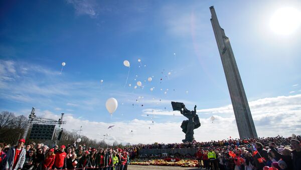 Regimiento inmortal en Riga, Letonia - Sputnik Mundo