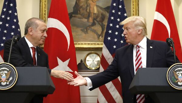 Presidente de EEUU, Donald Trump, y el presidente de Turquía, Recep Tayyip Erdogan - Sputnik Mundo