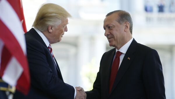 Donald Trump se encuentra con Recep Erdogan en Washington - Sputnik Mundo