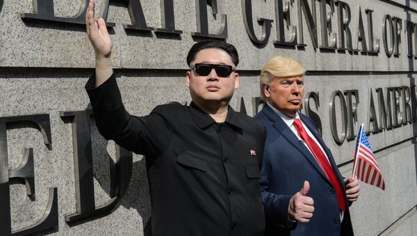 Los dobles de Kim Jong-un y Donald Trump - Sputnik Mundo