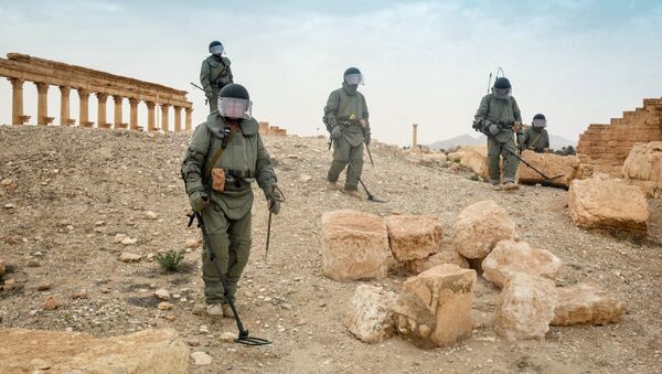 Zapadores rusos desminan la ciudad siria de Palmira - Sputnik Mundo