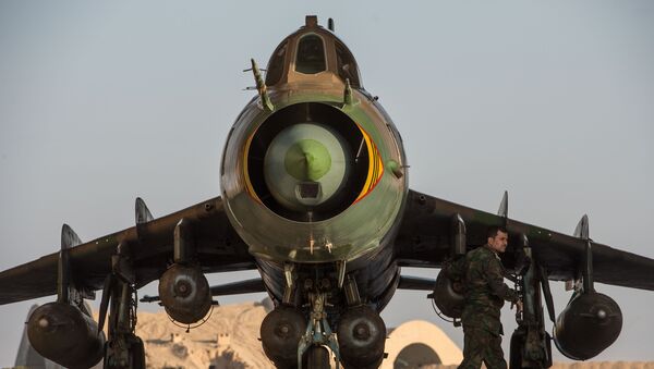 Un Su-22 de la Fuerza Aérea Siria, foto de archivo - Sputnik Mundo