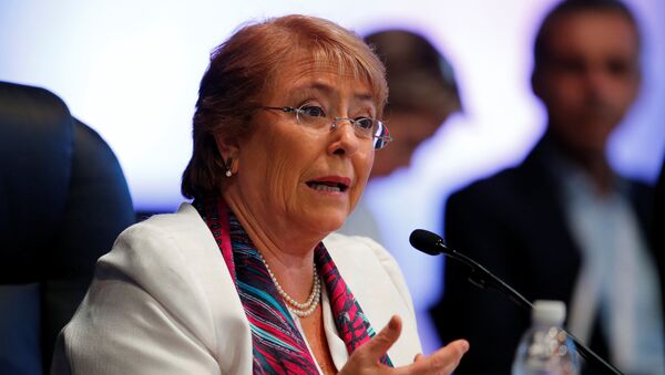 Michelle Bachelet, Alta Comisionada de las Naciones Unidas para los Derechos Humanos (archivo) - Sputnik Mundo