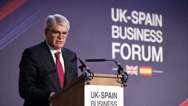 Alfonso Dastis, ministro de Exteriores español, durante su visita a Londres, Reino Unido - Sputnik Mundo