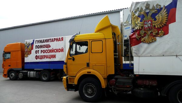 Un convoy ruso con la ayuda humanitaria - Sputnik Mundo