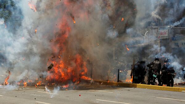 Las protestas en Venezuela (archivo) - Sputnik Mundo