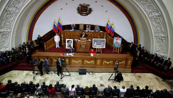 Venezuela's President Nicolas Maduro speaks during a session of the National Constituent Assembly - Sputnik Mundo
