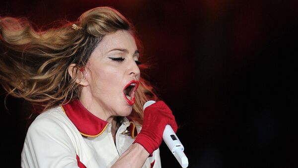 La cantante Madonna en un concierto en el complejo deportivo Olympiysky en Moscú, en 2012. (Archivo) - Sputnik Mundo