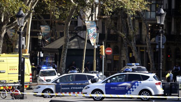 La policía en Barcelona tras el atropello - Sputnik Mundo