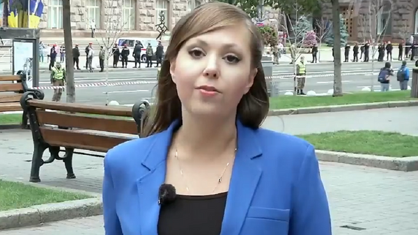 Anna Kurbátova, periodista de la cadena Canal 1 secuestrada en Ucrania - Sputnik Mundo