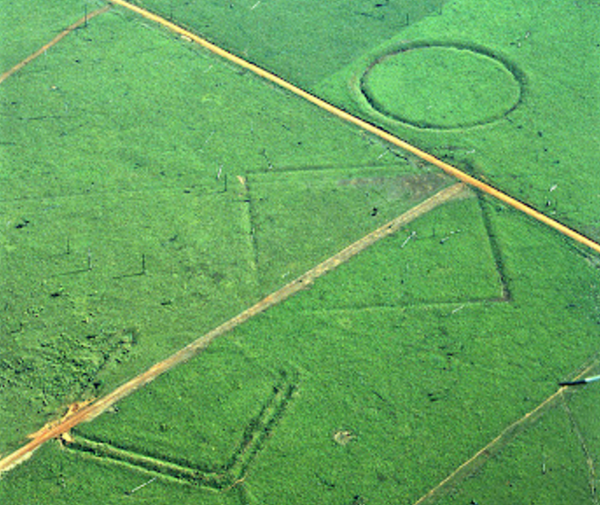 Las figuras cavadas en la tierra siguen patrones geométricos: cuadros, círculos, elipses, octágonos y formas en U. Pueden alcanzar varios metros de profundidad y ocupan un área de cientos de metros cuadrados. Las figuras cavadas en la tierra siguen patrones geométricos: cuadros, círculos, elipses, octágonos y formas en U. Pueden alcanzar varios metros de profundidad y ocupan un área de cientos de metros cuadrados. - Sputnik Mundo