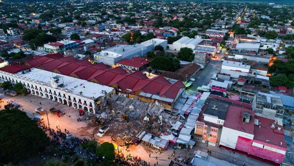Vista del daño causado por el terremoto en Juchitan de Zaragoza, en el sureño estado mexicano de Oaxaca - Sputnik Mundo