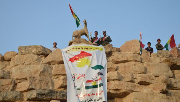 Propaganda de apoyo al referéndum de independencia de Kurdistán iraquí - Sputnik Mundo