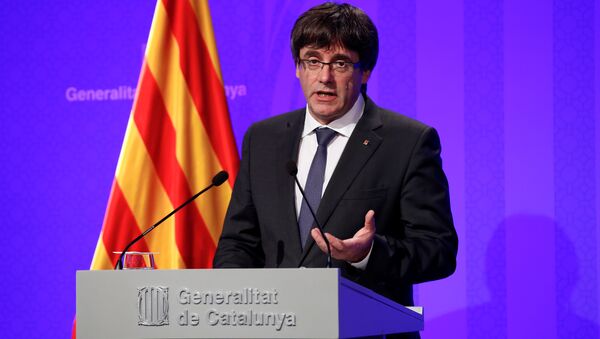 Carles Puigdemont, el presidente catalán - Sputnik Mundo