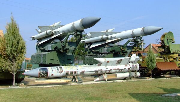 Los misiles del sistema soviético S-200, o SA-5 Gammon, en un museo (imagen referencial) - Sputnik Mundo