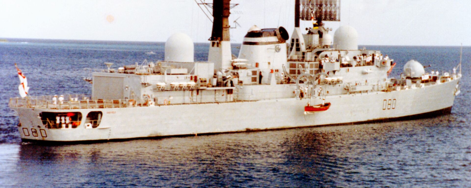 El destructor británico HMS Sheffield en 1982 - Sputnik Mundo, 1920, 04.05.2021