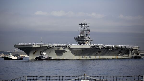 U.S. navy nuclear-powered aircraft carrier USS Ronald Reagan. (File) - Sputnik Mundo