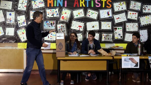 Mauricio Macri, presidente de Argentina, durante las elecciones legislativas - Sputnik Mundo
