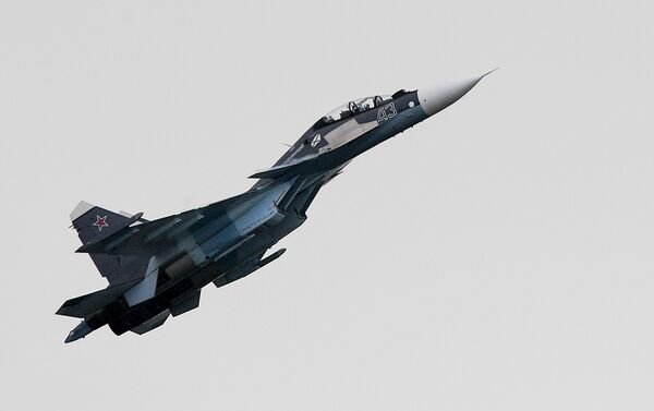 El caza Su-30SM de la Armada rusa.  - Sputnik Mundo
