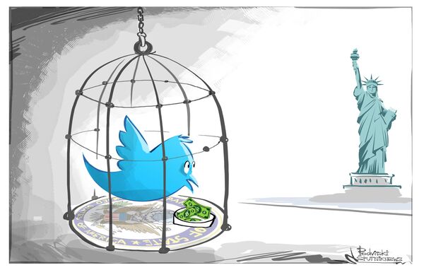 Así es como la censura estadounidense enjaula a Twitter Así es como la censura estadounidense enjaula a Twitter - Sputnik Mundo