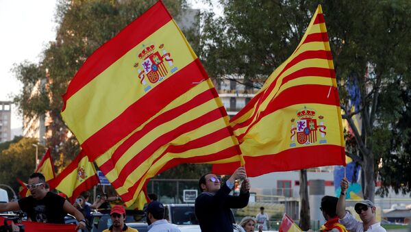 Partidarios de la independencia de Cataluña en Barcelona (archivo) - Sputnik Mundo