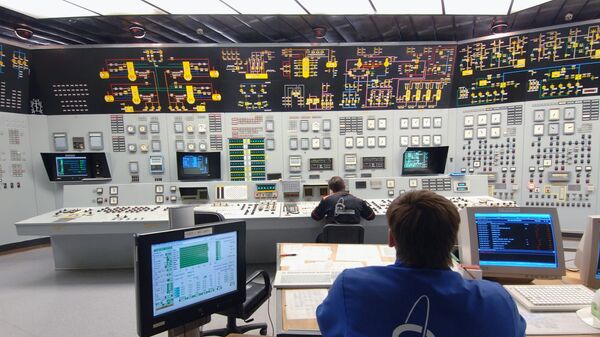 El puesto de control de la planta atómica de Novovorónezh, Rusia - Sputnik Mundo