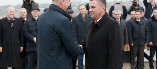 Pavel Filip, primer ministro de Moldavia y Vadim Krasnoselsky, líder de la república autoproclamada de Transnistria Pavel Filip, primer ministro de Moldavia y Vadim Krasnoselsky, líder de la república autoproclamada de Transnistria - Sputnik Mundo