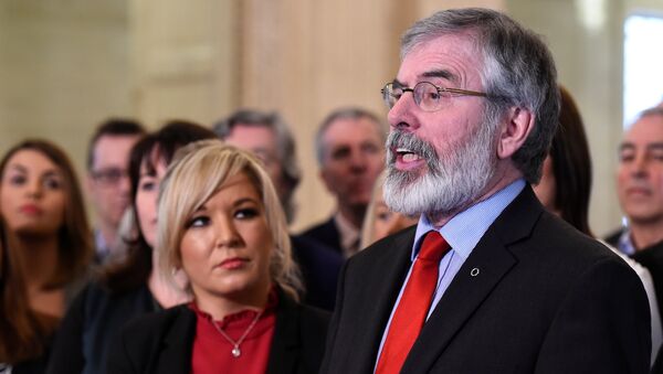 El histórico líder del Sinn Fein, Gerry Adams - Sputnik Mundo
