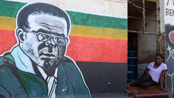 El retrato de Robert Mugabe, el presidente de Zimbabue - Sputnik Mundo
