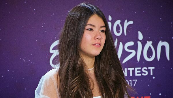 La cantante rusa Polina Bogusevich que ganó la final del concurso Junior Eurovision Song Contest-2017 en Tiflis - Sputnik Mundo