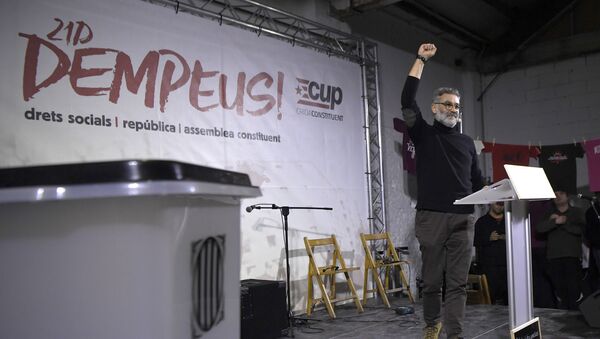 Candidate of the Catalan pro-independence anticapitalist party Candidatura d'Unitat Popular - CUP (Popular Unity Candidacy) Carles Riera - Sputnik Mundo