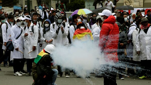 Protesta en la Paz, Bolivia - Sputnik Mundo